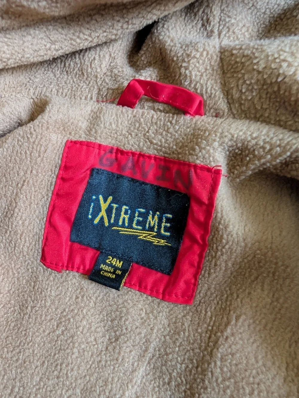 Ixtreme Red Blue Hooded Zipper Windbreaker Jacket Lined Jacket Size 24 Months